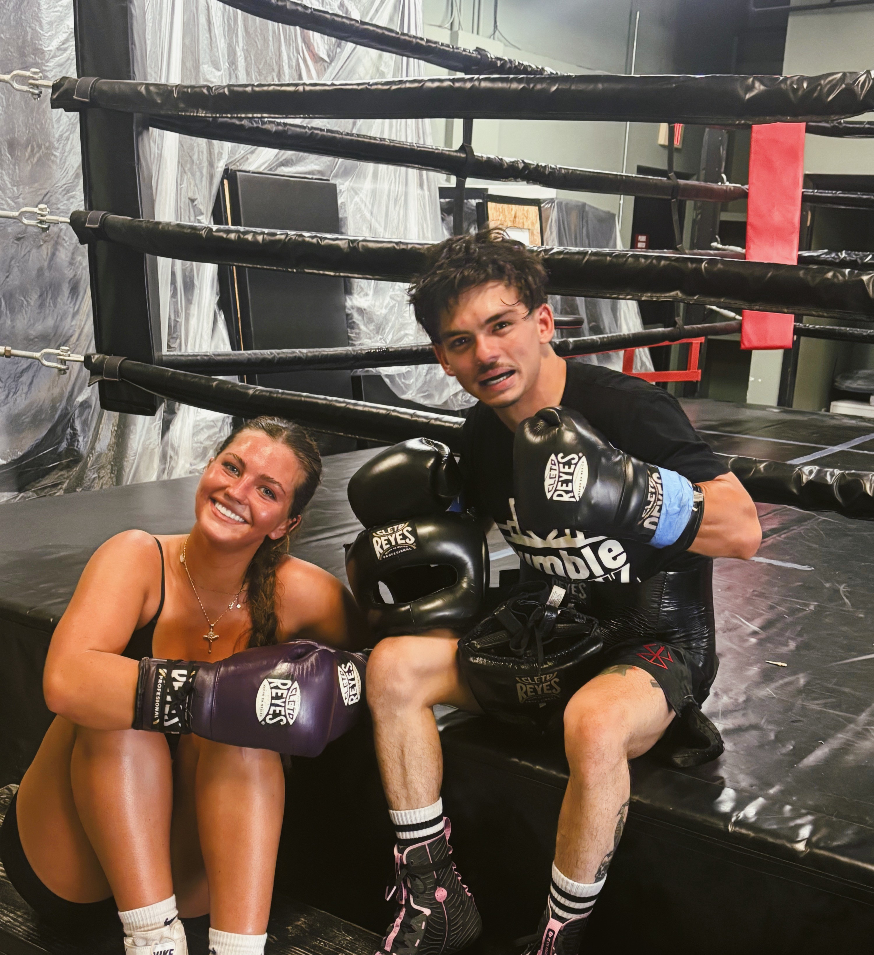 Meleah in the boxing ring at Detroit Fight Company